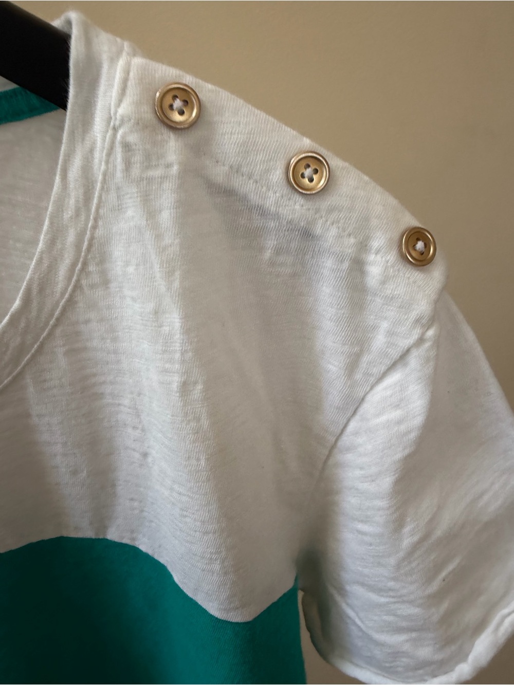 Nicole Miller Womens XL Teal White Colorblock T Shirt Dress Jersey Knit - Picture 3 of 9